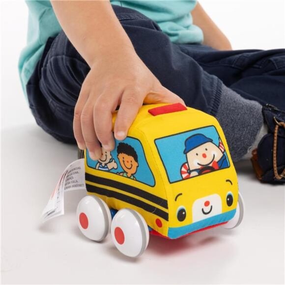 Kids Pull-Back Vehicle Set - Soft Baby Toy Set With 4 Cars and Trucks - Picture 6 of 7